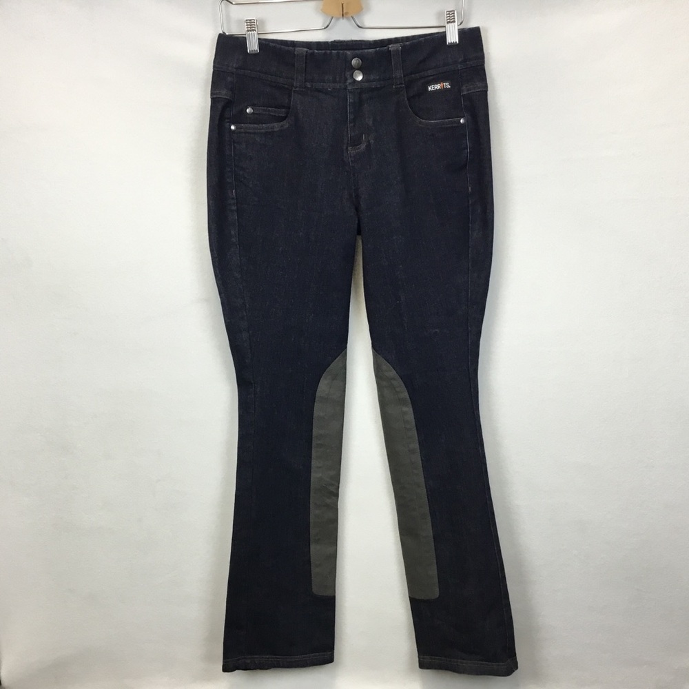 Kerrits Stretch Denim Extended Knee Patch Bootcut Jean Riding Breeches Size M